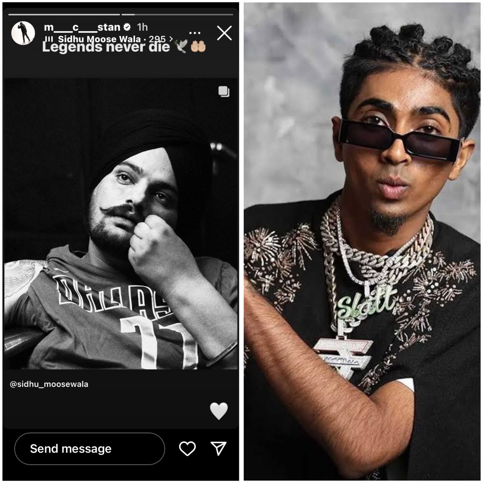 Rapper MC Stan honors Sidhu Moose Wala on his death anniversary with a touching Instagram story, says 'Legends never die"
